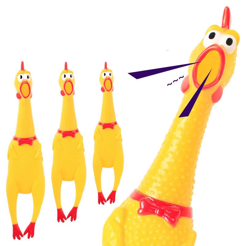 Squawking Stress-Reliever Chicken Toy