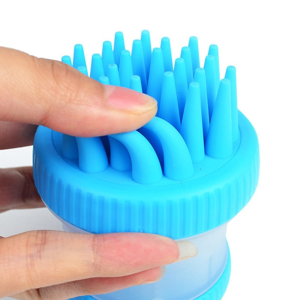 Pet Pamper Brush with Foot Wash