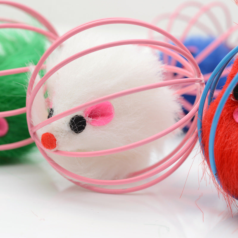 Fuzzy Trapped Mouse Cat Toy