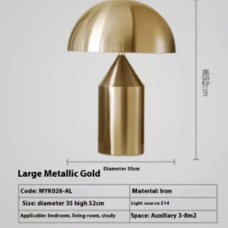 Contemporary Copper Mushroom Lamp