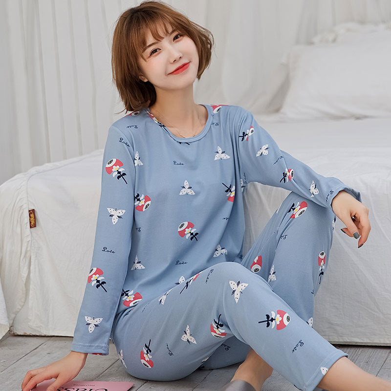 Ladies' Cozy Long-Sleeve Sleepwear Set