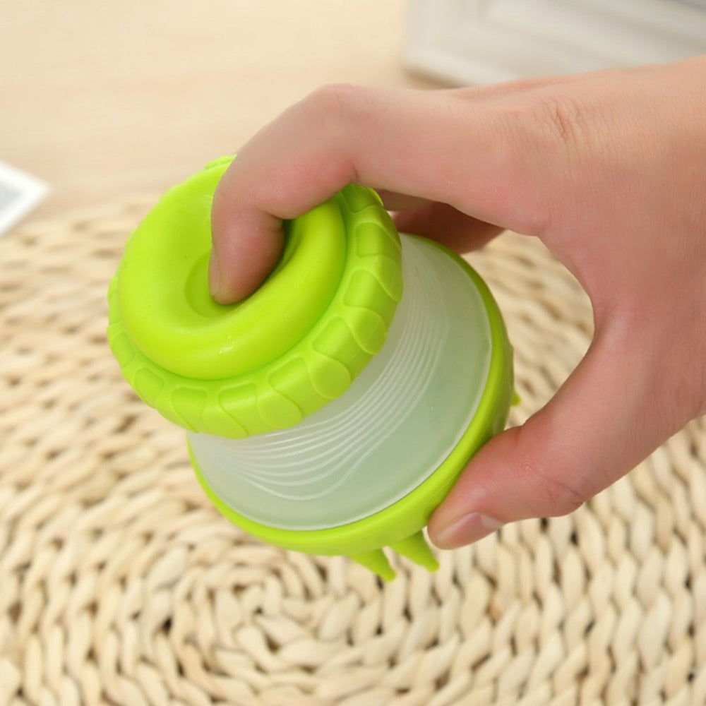 Pet Pamper Brush with Foot Wash