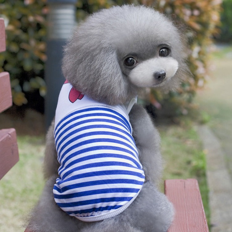 Chic Striped Small Dog Ensemble