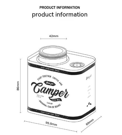 Camping Coffee Bean Preserve Can