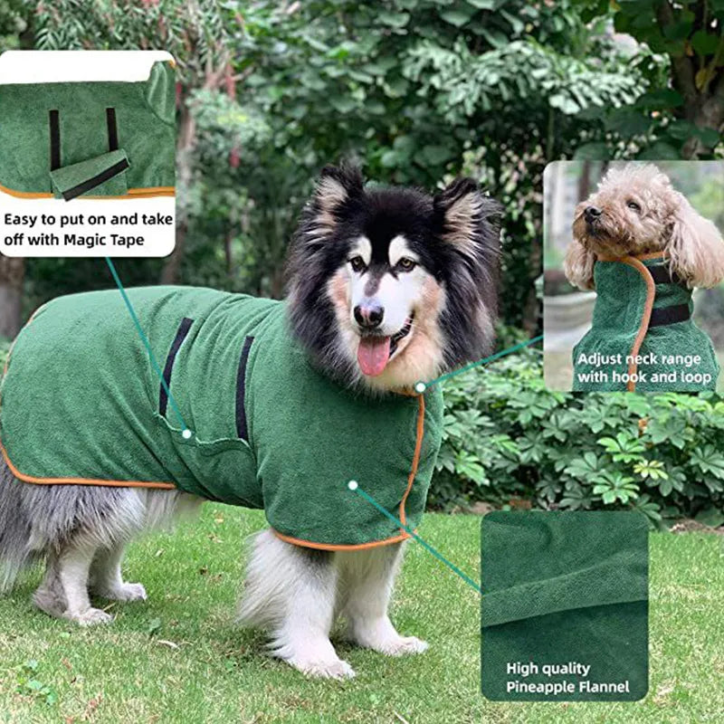 Quick-Dry Pet Robe Towel
