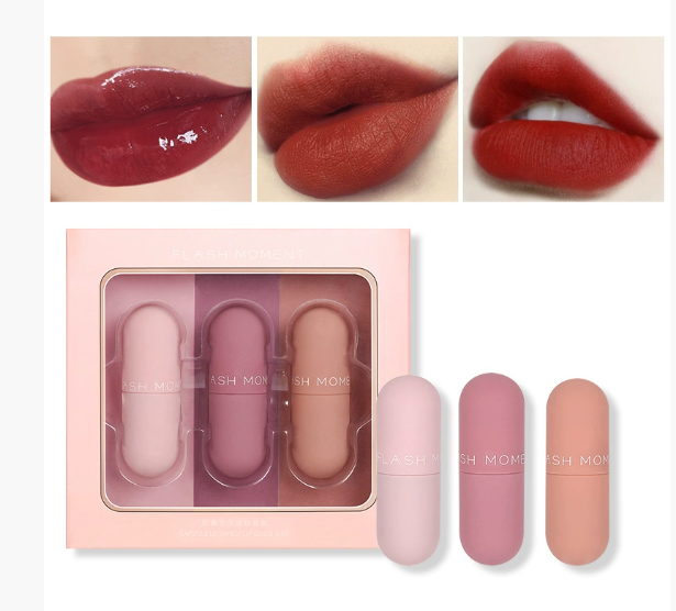 Matte Trio Lip Gloss Set - Non-Sticky
