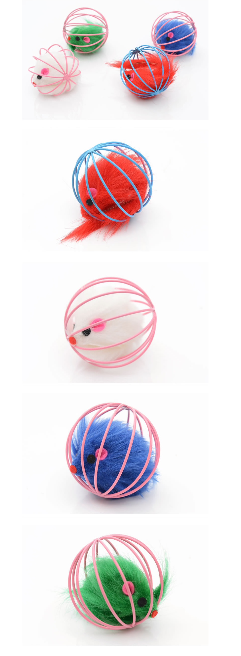 Fuzzy Trapped Mouse Cat Toy