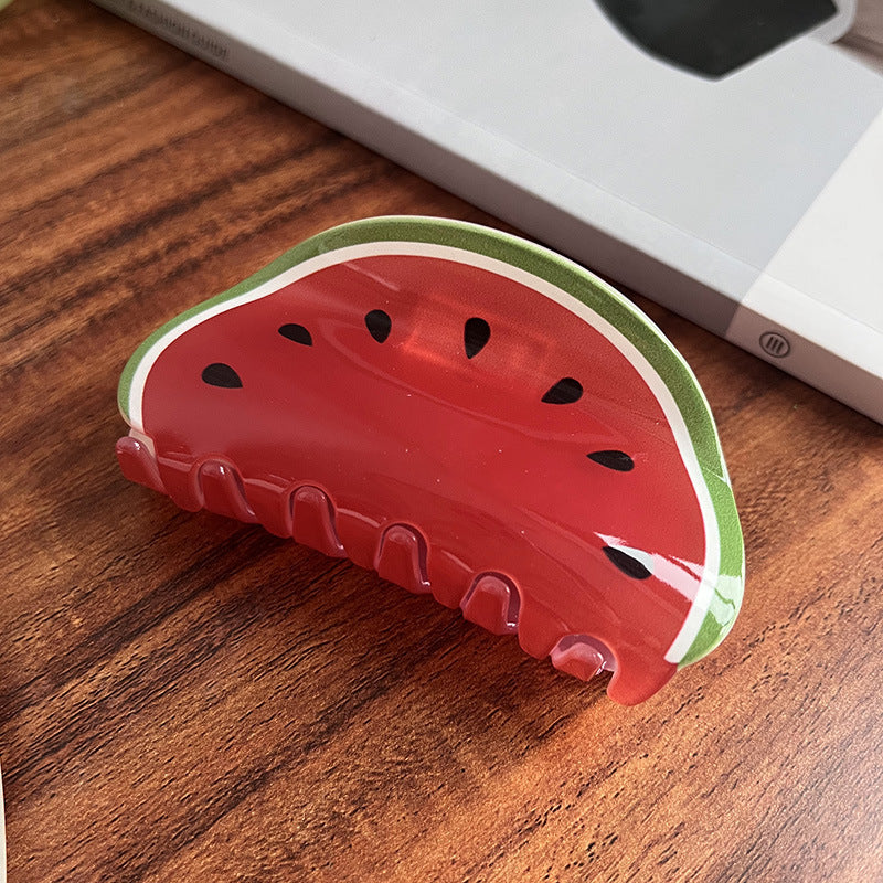 Tropical Fruit Acrylic Hair Claw
