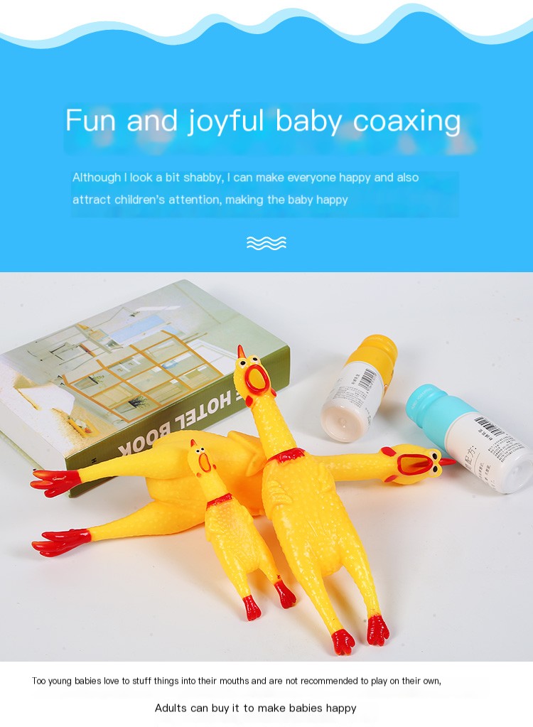 Squawking Stress-Reliever Chicken Toy