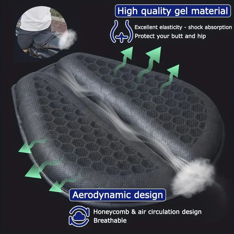 Honeycomb Gel Moto Seat Cushion