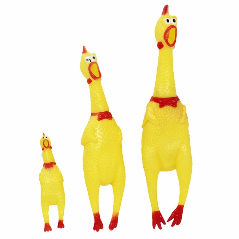 Squawking Stress-Reliever Chicken Toy
