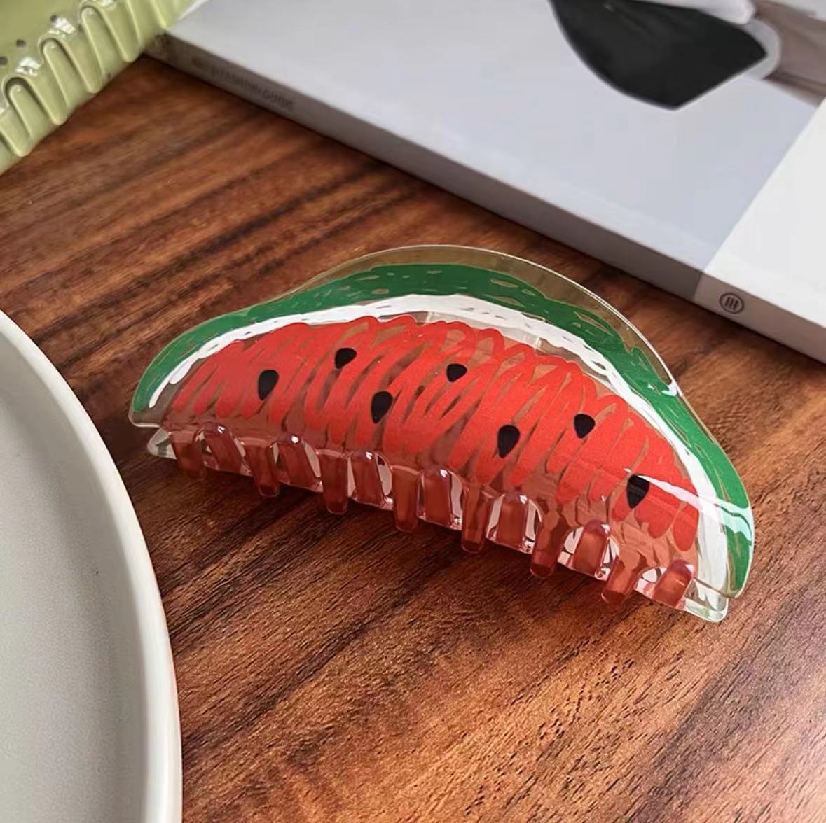 Tropical Fruit Acrylic Hair Claw