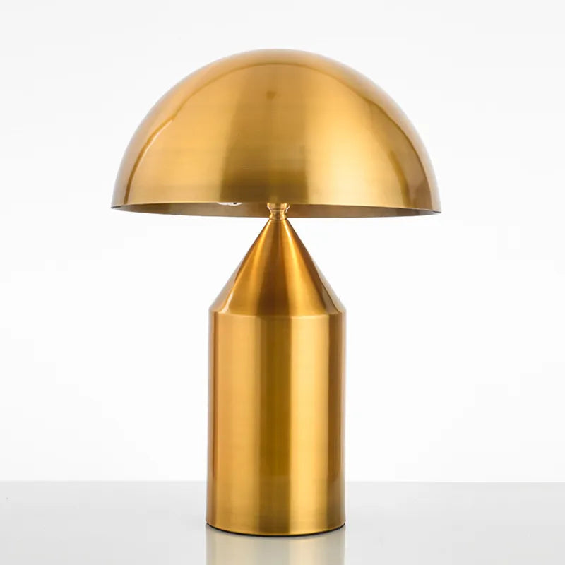 Contemporary Copper Mushroom Lamp