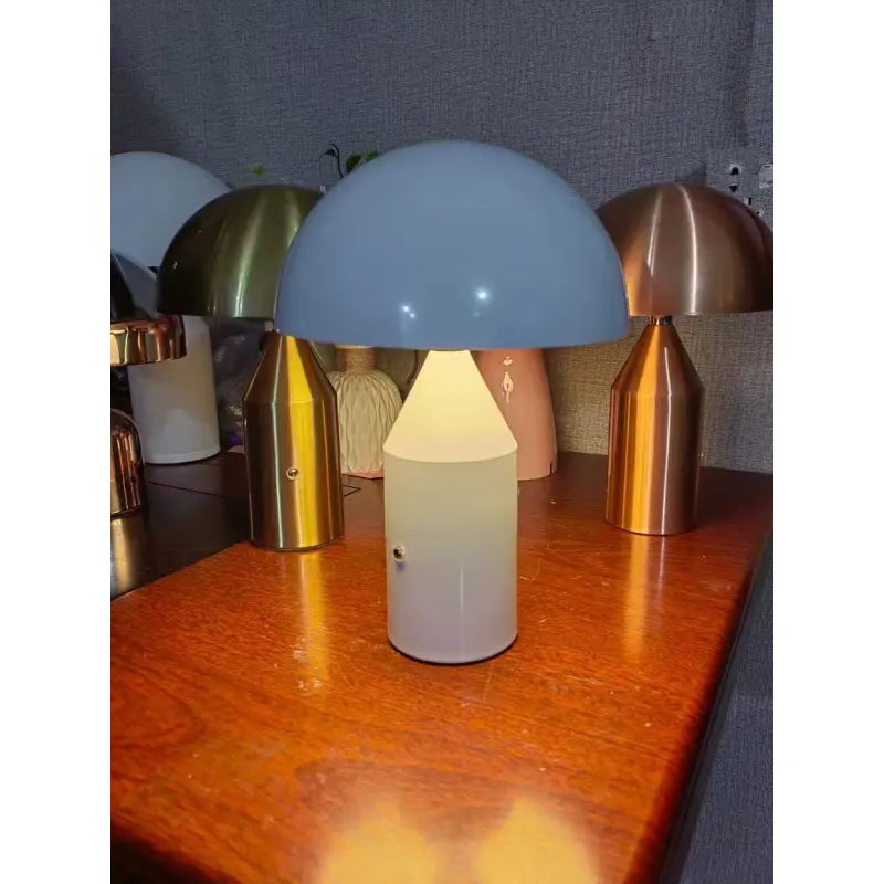 Contemporary Copper Mushroom Lamp