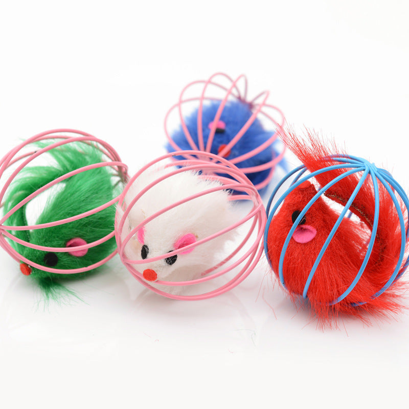 Fuzzy Trapped Mouse Cat Toy