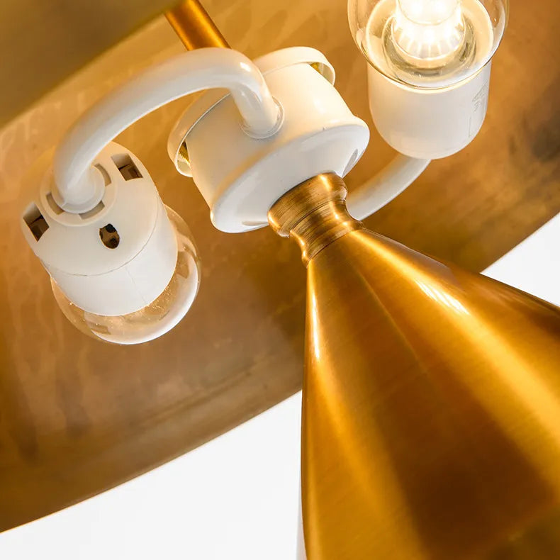 Contemporary Copper Mushroom Lamp