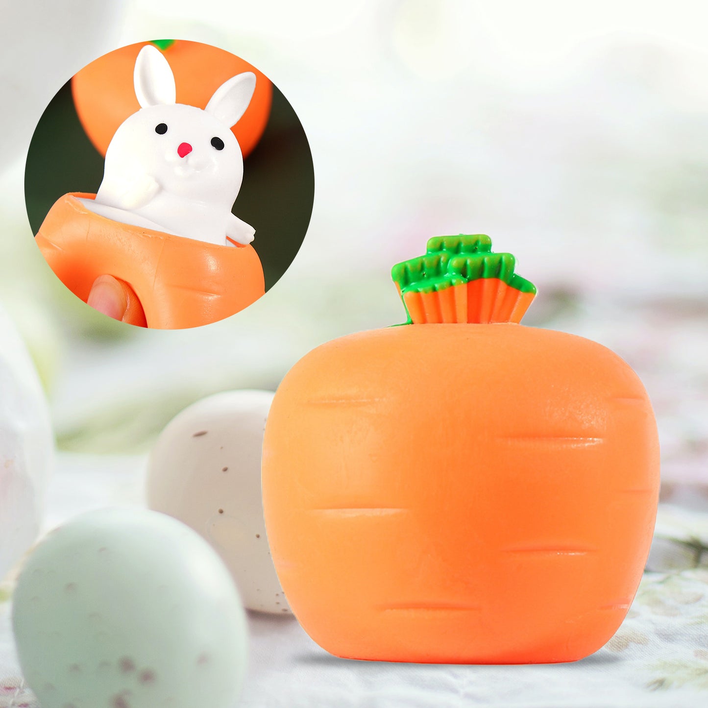 Charming Carrot Bunny Stress Toy