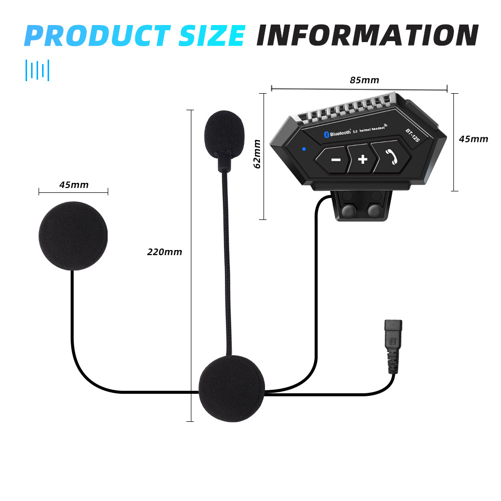 Motorcycle Helmet Bluetooth Audio Set
