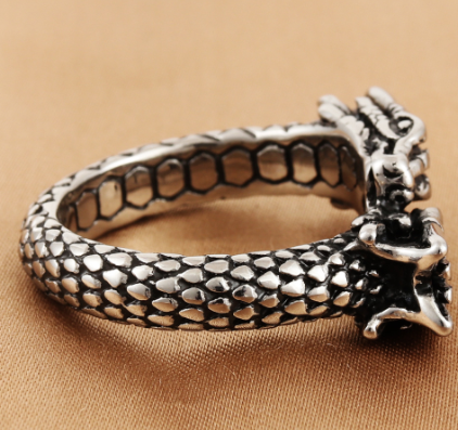 Vintage Titanium Dragon Ring
