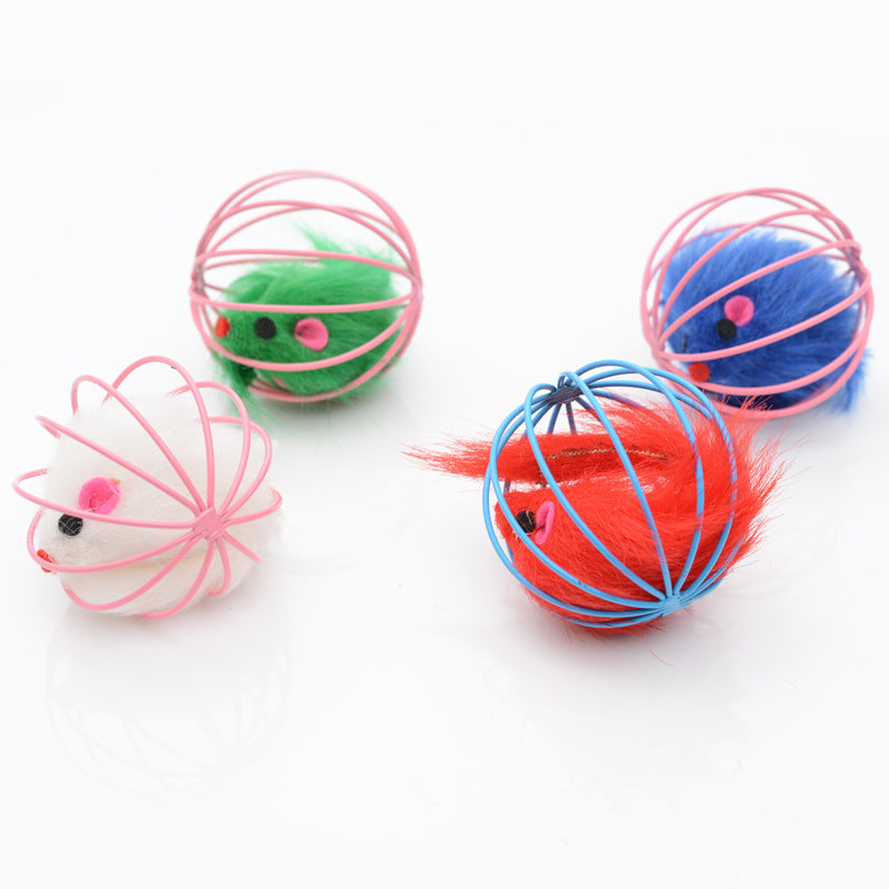 Fuzzy Trapped Mouse Cat Toy