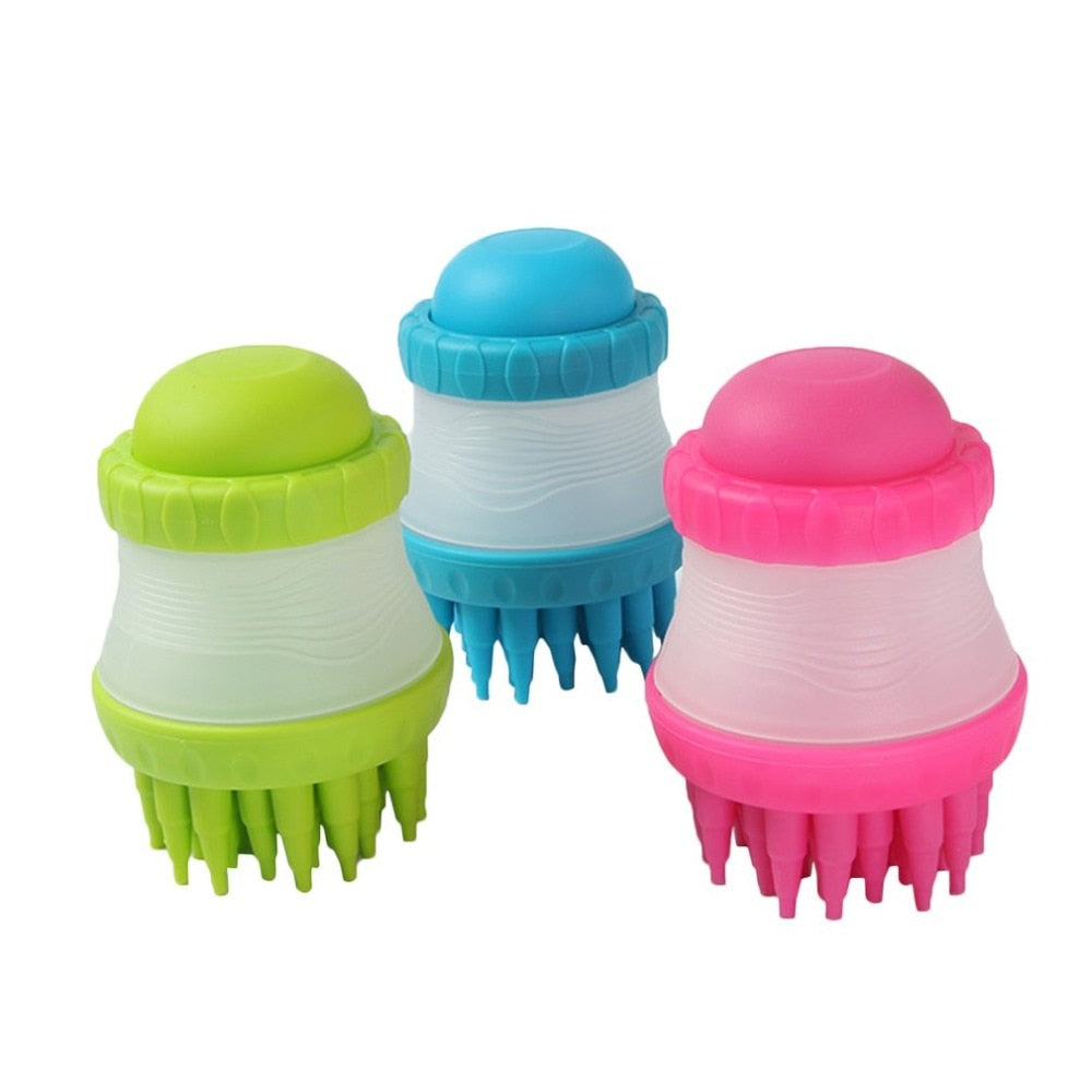 Pet Pamper Brush with Foot Wash