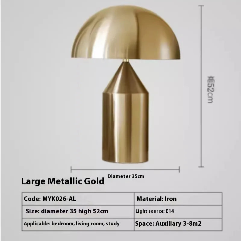 Contemporary Copper Mushroom Lamp