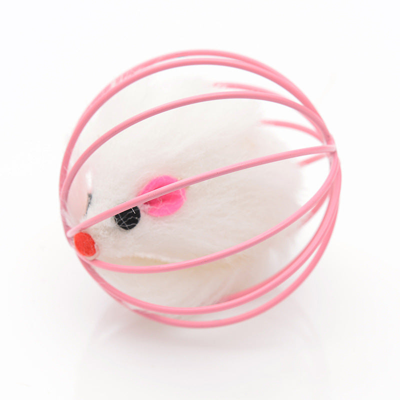 Fuzzy Trapped Mouse Cat Toy