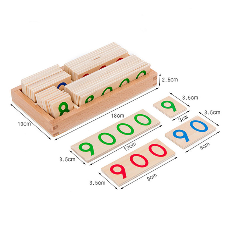Montessori Kids Wooden Number Play 1-9999
