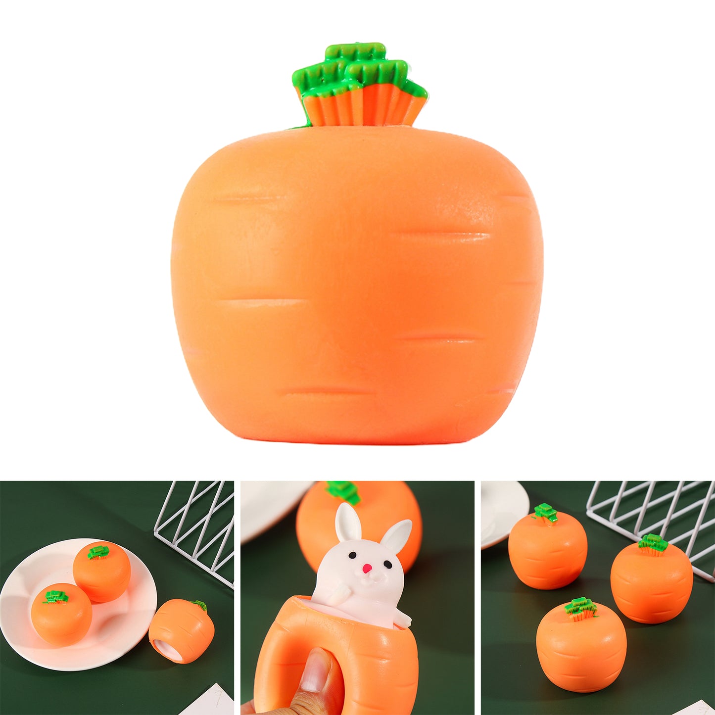 Charming Carrot Bunny Stress Toy